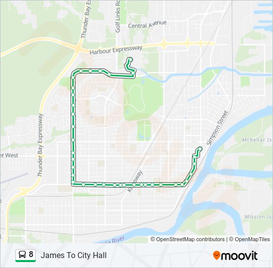 8 bus Line Map