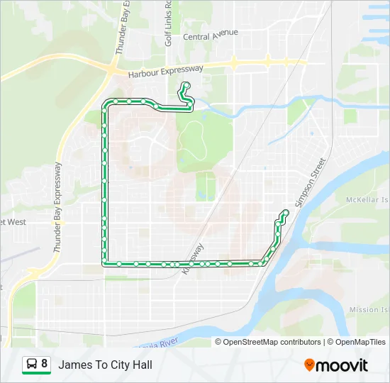 8 Bus Line Map