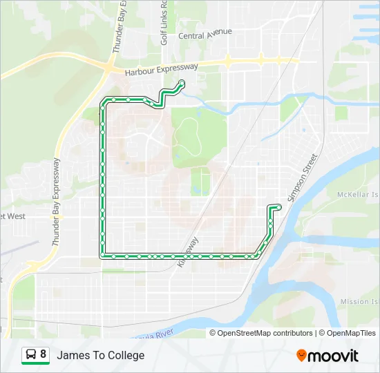 8 Bus Line Map