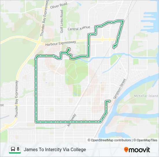 8 Bus Line Map