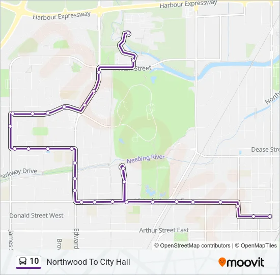 10 Bus Line Map