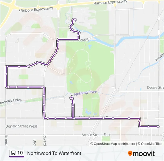 10 Bus Line Map