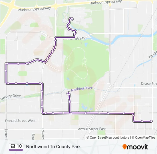10 Bus Line Map