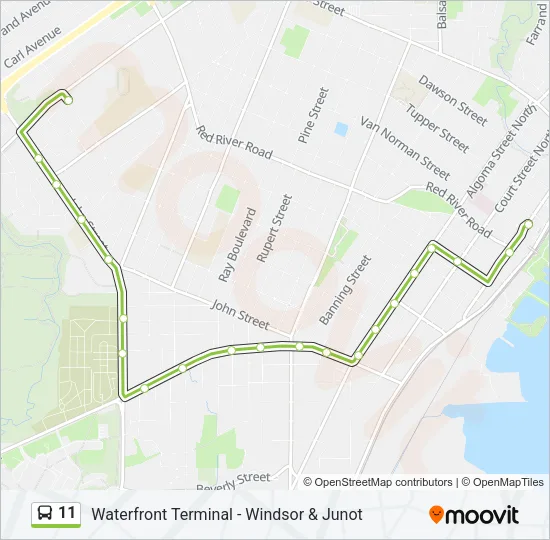 11 Bus Line Map
