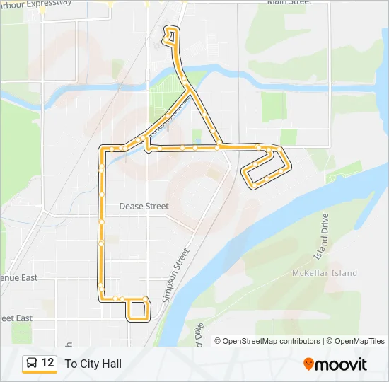 12 Bus Line Map