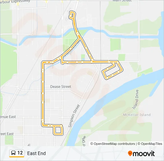 12 Bus Line Map