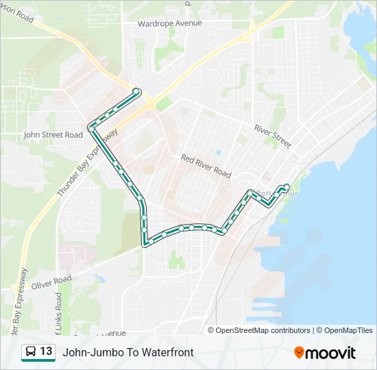 13 Bus Line Map