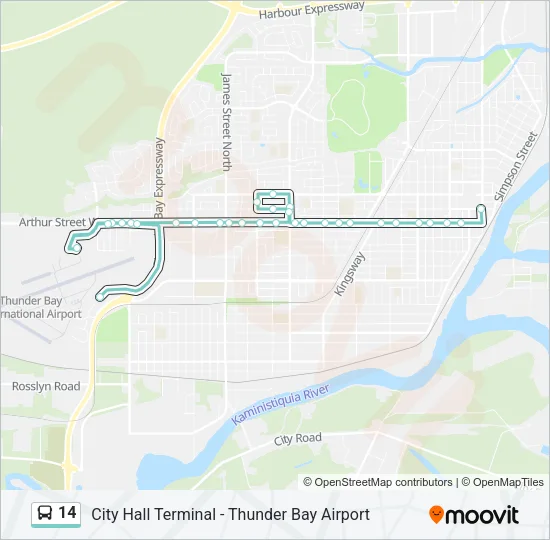 14 Bus Line Map