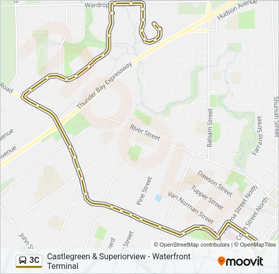 3C Bus Line Map