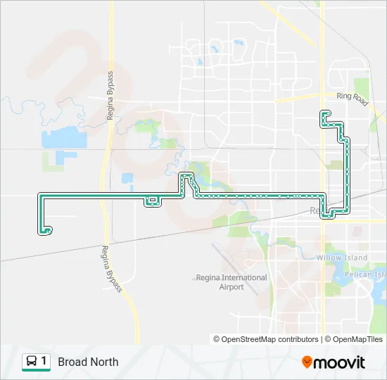 1 Bus Line Map