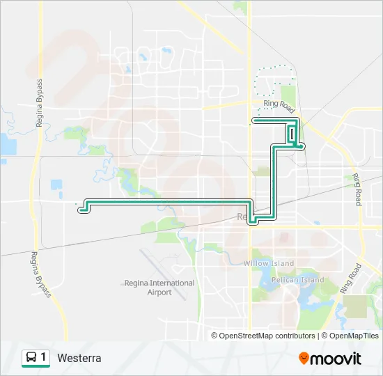 1 Bus Line Map