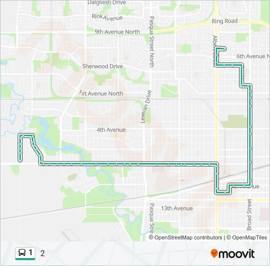 1 Bus Line Map