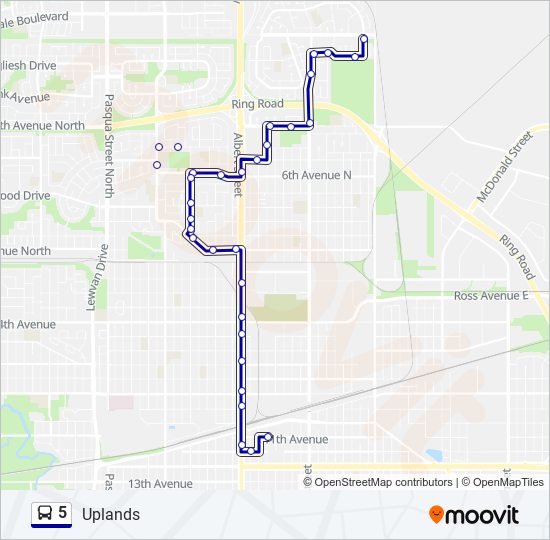 5 bus Line Map