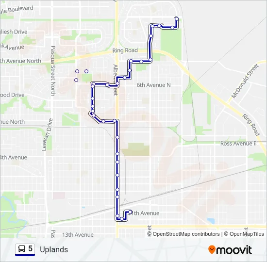 5 Bus Line Map