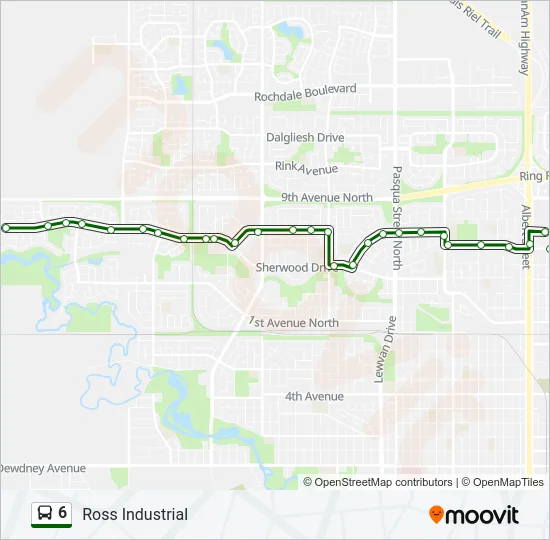 6 Bus Line Map