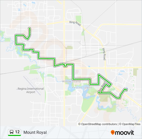 Plan de la ligne 12 de bus