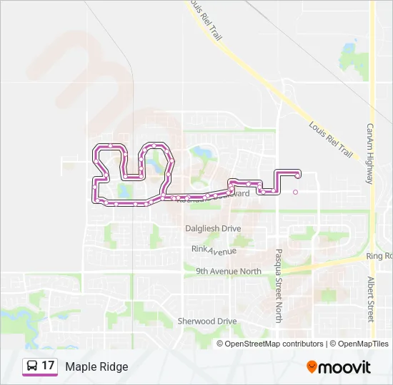 17 Bus Line Map