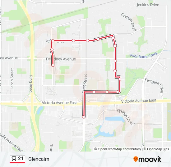 21 Bus Line Map
