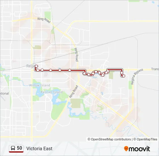 50 Bus Line Map