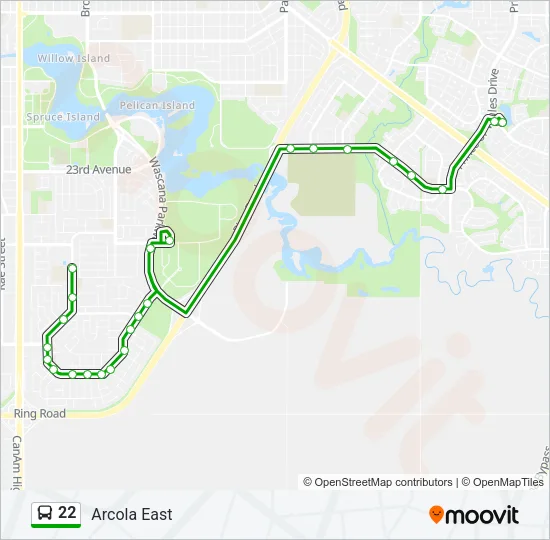 22 Bus Line Map