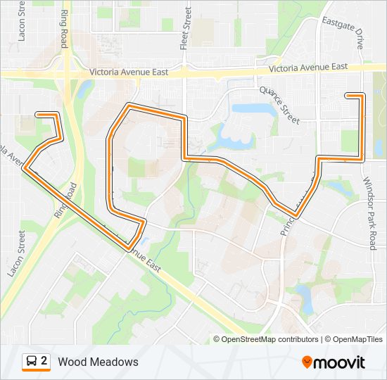 2 Bus Line Map