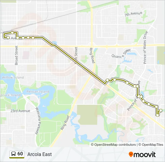 60 Bus Line Map