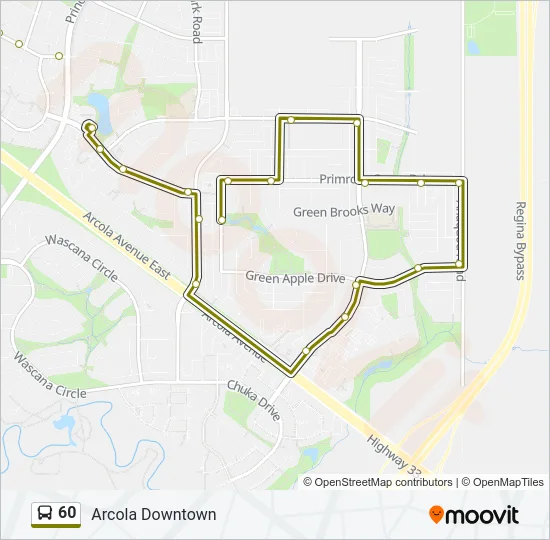60 Bus Line Map