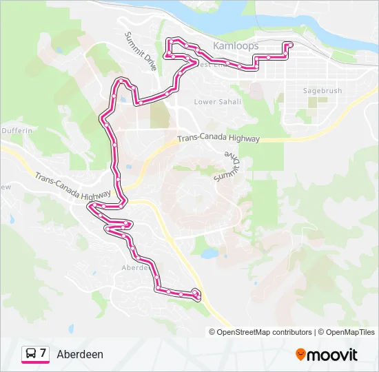 Plan de la ligne 7 de bus
