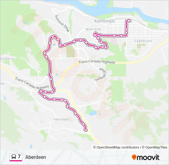 Plan de la ligne 7 de bus