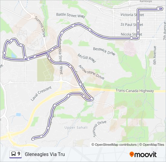 9 Bus Line Map