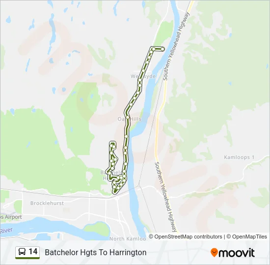 14 Bus Line Map