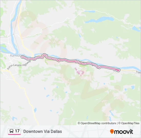 Plan de la ligne 17 de bus