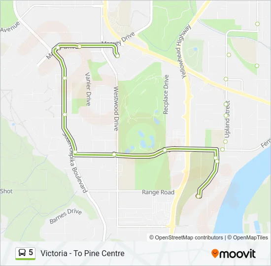 5 Bus Line Map