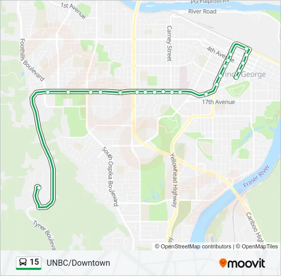 15 Bus Line Map