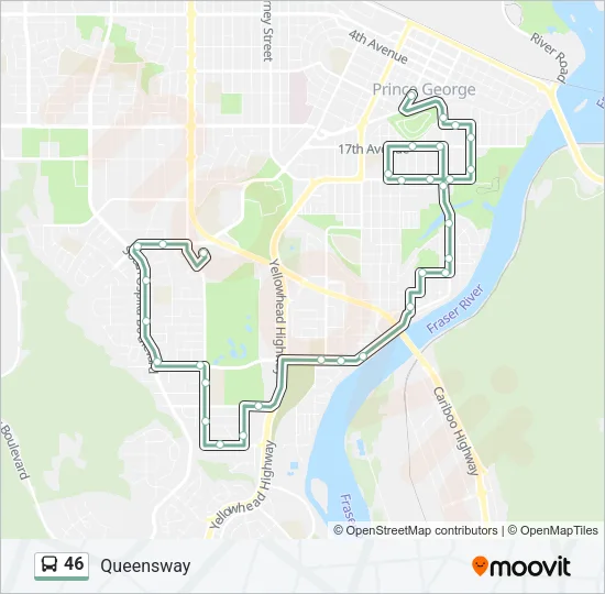 46 Bus Line Map