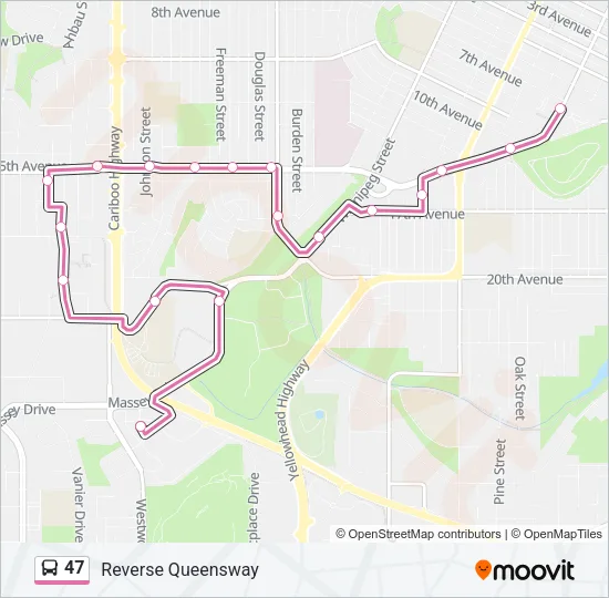 47 Bus Line Map