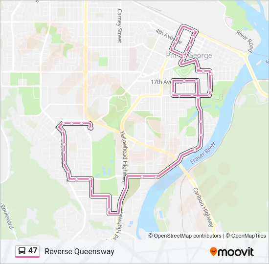 47 Bus Line Map