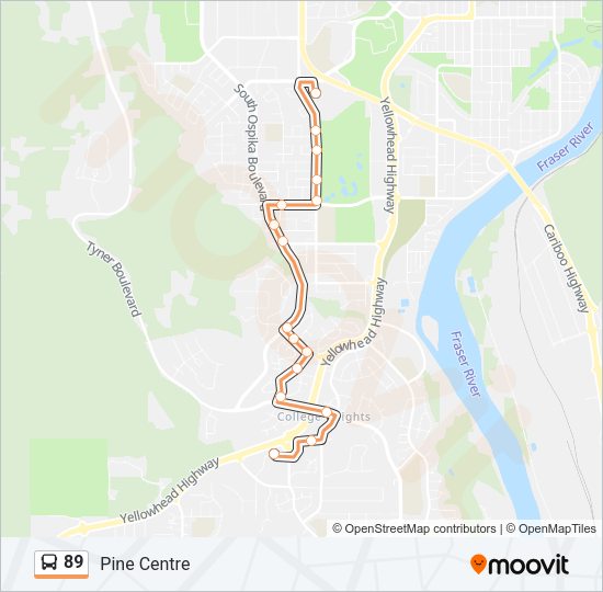 89 Bus Line Map