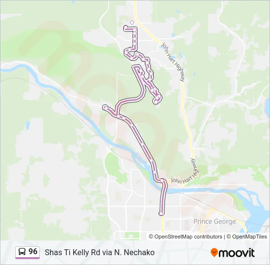 96 Bus Line Map