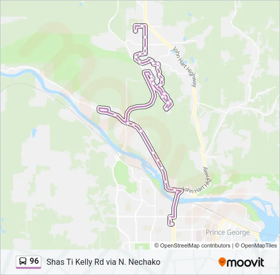 96 Bus Line Map