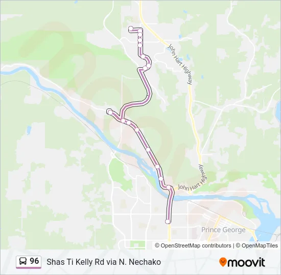 96 Bus Line Map