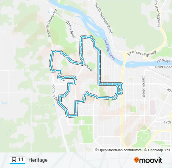 11 Bus Line Map
