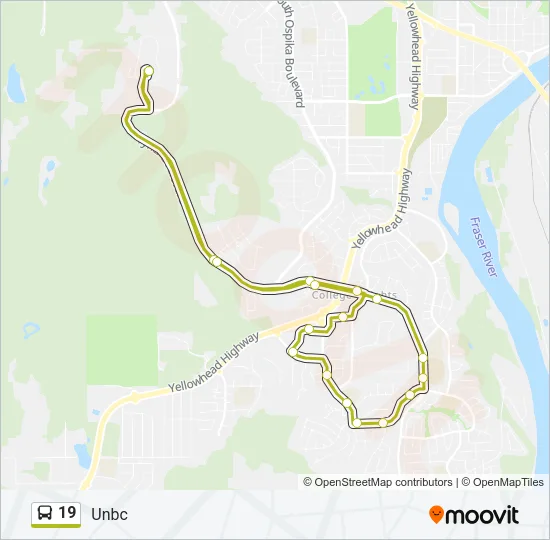 19 Bus Line Map