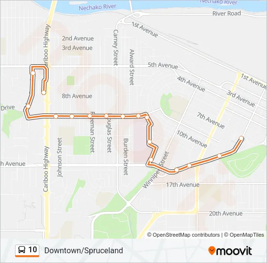10 Bus Line Map