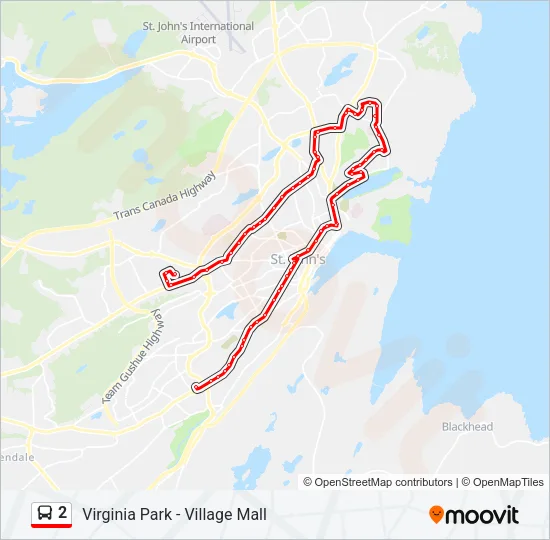 2 Bus Line Map