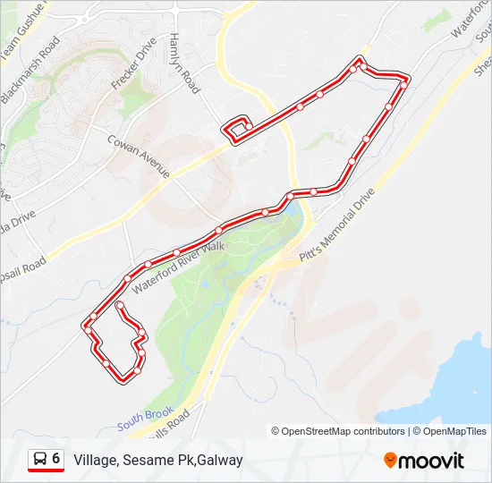 6 Bus Line Map