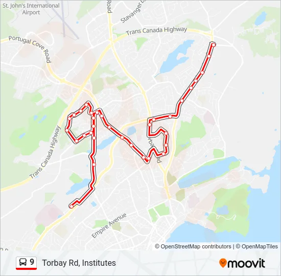 9 Bus Line Map