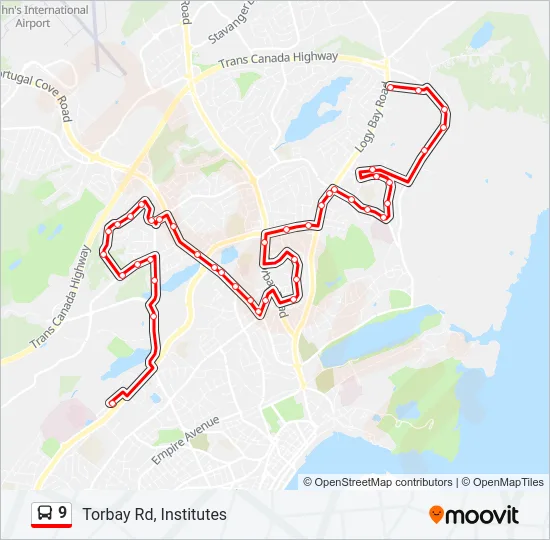 9 Bus Line Map