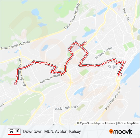 10 Bus Line Map