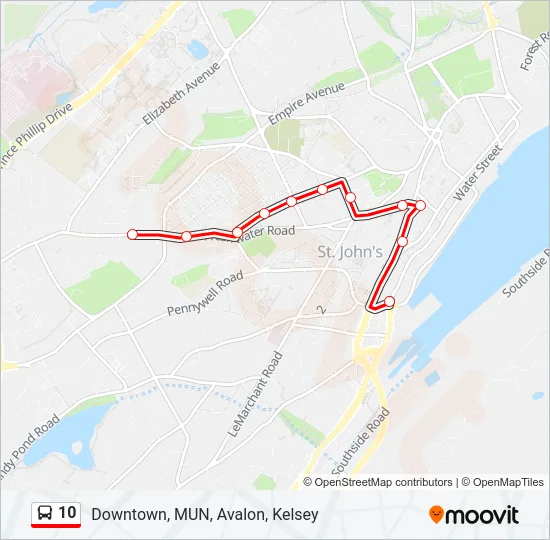10 Bus Line Map